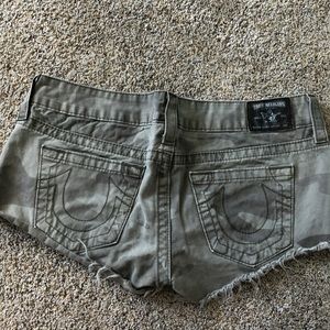 True Religion Camo Cut off shorts